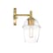 Designers Fountain Summer Jazz 5.5 in. 1-Light Brushed Gold Wall Sconce Light with Clear Glass Shade for Bathrooms D310M-WS-BG - alternate 5